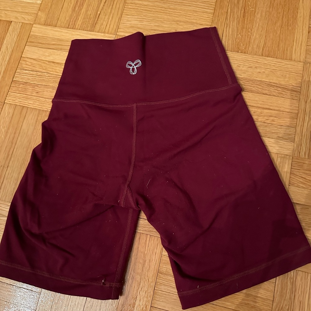 Burgundy Aritzia Biker Shorts